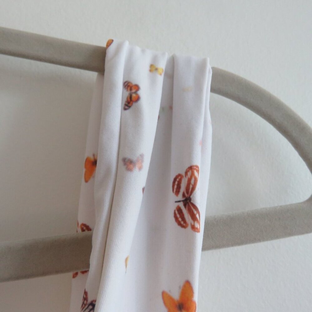WEWOREWHAT Vintage Danielle One Piece Swimsuit White Butterfly Print - Size M - Picture 5 of 15